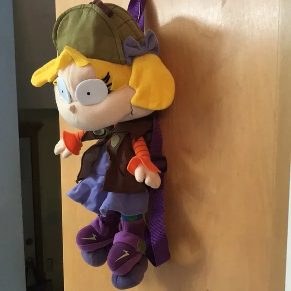 Vintage RUGRATS BACKPACK ANGELICA PICKLES 1998 Viacom Stuffed Plush - Picture 4 of 11
